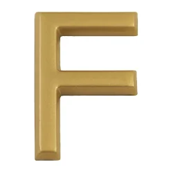 Lettre de maison - marquage F - en PVC - couleur or - autocollant - hauteur 3,7 cm - Chapuis LD37F