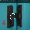 Loquet de porte coulissant lumineux à 90 degrés, avec 4 vis (noir)