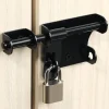 Loquet de porte extérieur, loquet de porte extérieur en acier inoxydable, noir