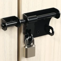 Loquet de porte extérieur, loquet de porte extérieur en acier inoxydable, noir