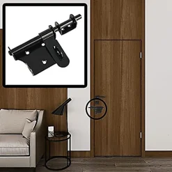 Loquet de porte extérieur, loquet de porte extérieur en acier inoxydable, noir