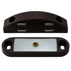 Loqueteau de meuble aimanté vendu par 2 Diall coloris marron entraxe 45 mm