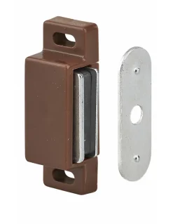 Loqueteau magnétique force 2 - max 4kg, pour porte d'ameublement, marron - THIRARD