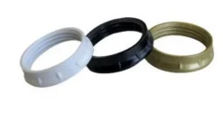 Lot 3 bagues de fixation pour abat-jour pour douille E27 Tibelec blanc noir or Ø48mm