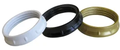 Lot 3 bagues de fixation pour abat-jour pour douille E14 Tibelec blanc noir or Ø35mm