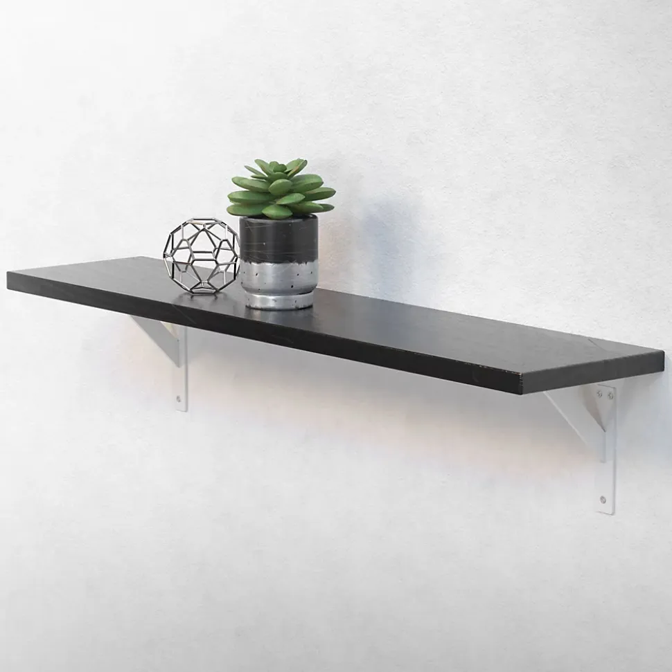 Lot 2 Equerres d'Etagere suspendue support mural en aluminium