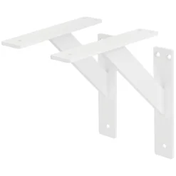 Lot 2 Equerres d'Etagere suspendue support mural en aluminium