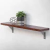 Lot 2 Equerres d'Etagere suspendue support mural en aluminium