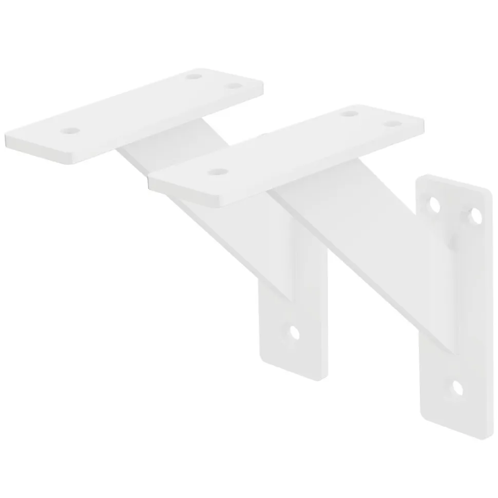 Lot 2 Equerres d'Etagere suspendue support mural en aluminium