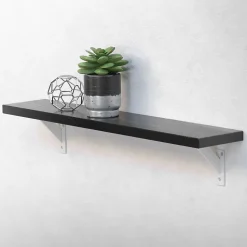 Lot 2 Equerres d'Etagere suspendue support mural en aluminium