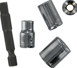 Lot 5 pièces TIVOLY - 4 douilles 6/8/10/13 mm et 1 porte-douille hex 6,35 mm (1/4'') - 11501420001
