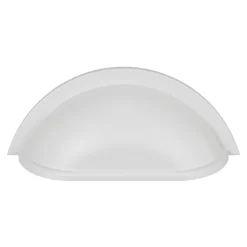 Lot 6 poignées de meuble demi-ronde GoodHome Govlin mat blanc l.81mm x l.30mm x H. 30mm entraxe 64mm