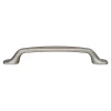 Lot 6 poignées de meuble nœud GoodHome Govlin aluminium effet nickel satin gris l.164mm x l.20mm x H. 24mm entraxe 128mm