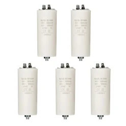 LOT 5 x Condensateur 60MF 60 MF 450V 5060 HZ Condo Moteur Cosses NEDIS