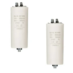 LOT 2 x Condensateur 60MF 60 MF 450V 5060 HZ Condo Moteur Cosses NEDIS