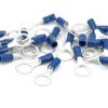 Lot de 25 - Cosse à œillet bleue diam10 mm avec manchon cuivre - câble 1,5-2,5 mm²