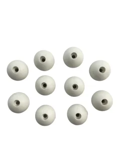 Lot de 10 butées de sol Demi-lune MADE IN FRANCE en élastomère (caoutchouc) blanc. Diamètre 30mm et hauteur 17mm.