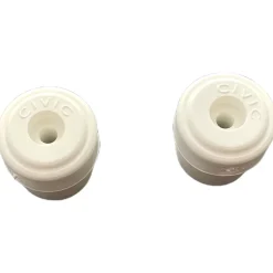 Lot de 10 butoirs de sol Tougom MADE IN FRANCE en élastomère blanc. Diamètre 36mm et hauteur 32mm.