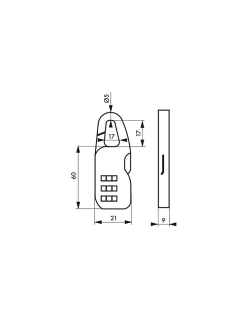 Lot de 2 Cadenas à combinaison Swish, 3 chiffres, intérieur, anse acier, 21mm, noir - SP