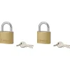 Lot de 2 cadenas TYPE 1, intérieur, 40mm, anse acier cémenté, 4 clés, s'entrouvrant - THIRARD