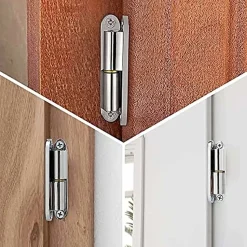 Lot de 2 charnières à visser en acier inoxydable pour portes, boîtes, abris de jardin, fenêtres, 80 mm
