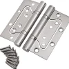 Lot de 2 charnières de porte invisibles en acier inoxydable 10,2 cm