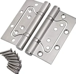 Lot de 2 charnières de porte invisibles en acier inoxydable 10,2 cm