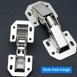 Lot de 4 charnières invisibles à 90 degrés pour portes d'armoires de cuisine, 77 mm