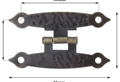 Lot de 10 charnières métalliques vintage avec vis, charnières antiques en forme de H, bronze
