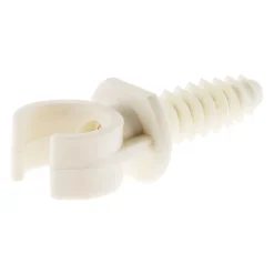 Lot de 10 clips avec chevilles diamètre 16mm - Blanc - Zenitech