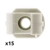 Lot de 15 clips diamètre 20mm sans chevilles - Zenitech