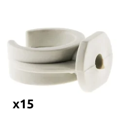 Lot de 15 clips diamètre 20mm sans chevilles - Zenitech