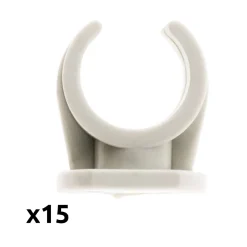 Lot de 15 clips diamètre 20mm sans chevilles - Zenitech