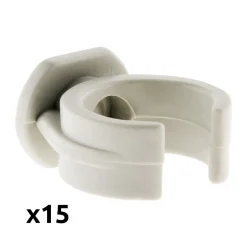 Lot de 15 clips diamètre 20mm sans chevilles - Zenitech