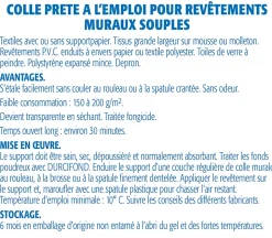 Lot de 5 Colles pour Toiles de Verre et Revêtements Muraux Légers Semin Sem Murale, Prêt à l'Emploi, Seau 5 kg