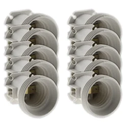 Lot de 200 douilles de chantier E27 - Blanc - Zenitech