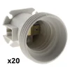 Lot de 20 douilles de chantier E27 - Blanc - Zenitech