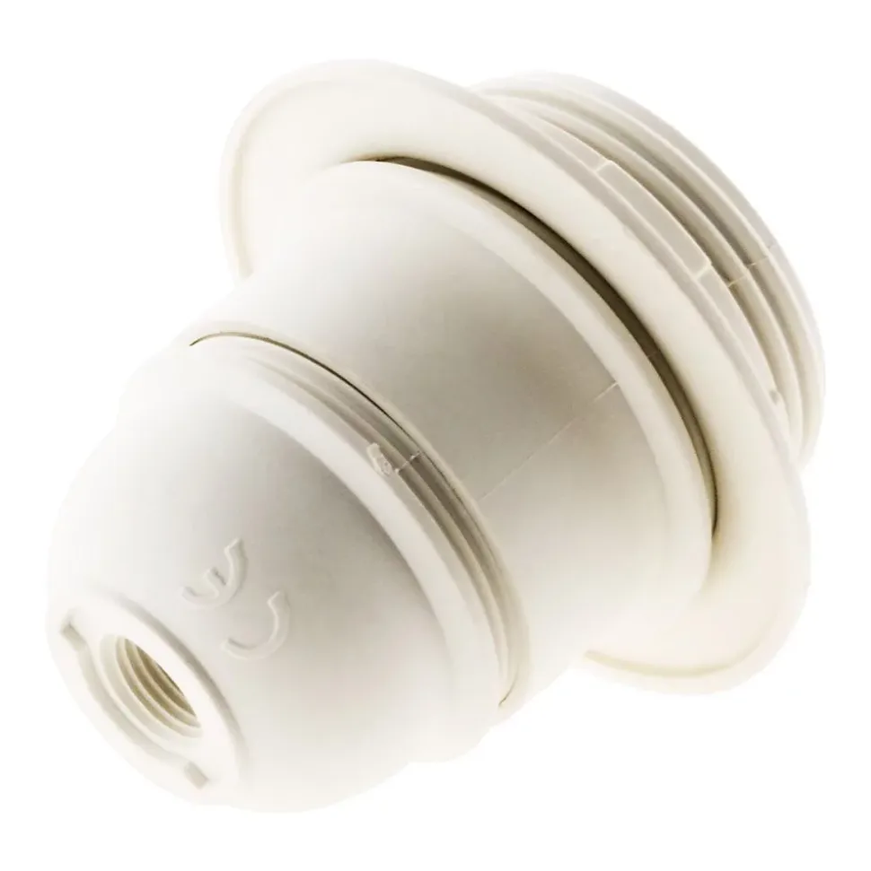 Lot de 5 douilles E27 + bague - Blanc - Zenitech