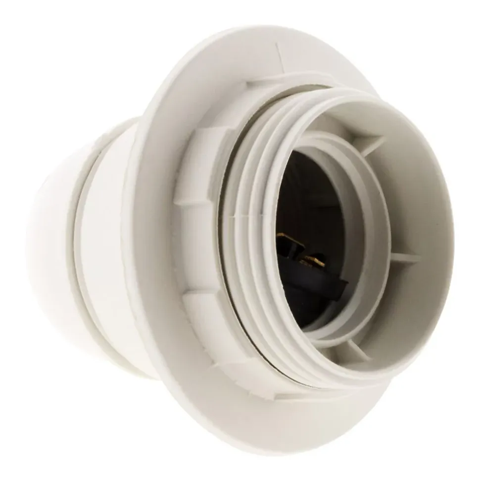 Lot de 5 douilles E27 + bague - Blanc - Zenitech