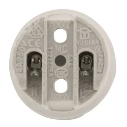 Lot de 4 douilles E27 porcelaine à vis - Blanc - Zenitech