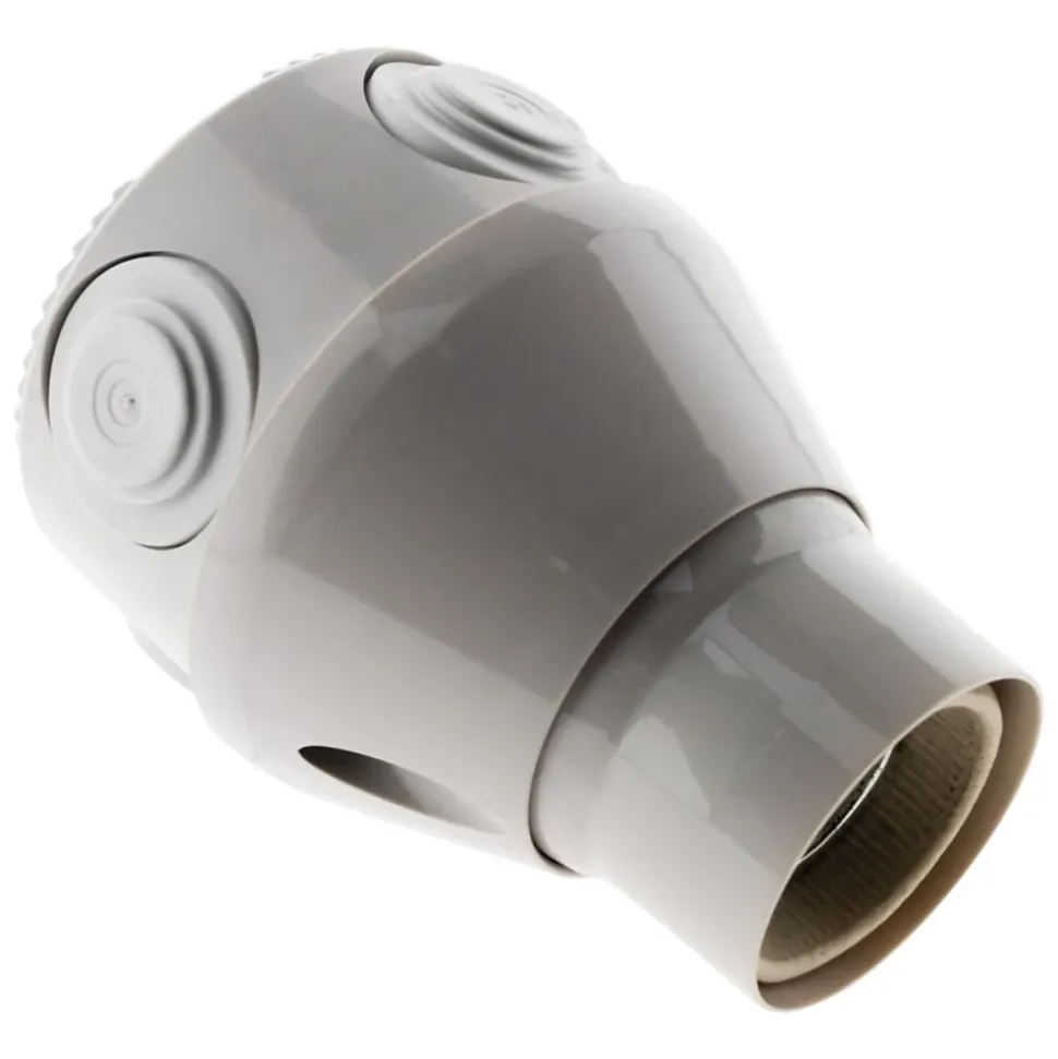 Lot de 2 douilles orientables E27 - Blanc - Zenitech