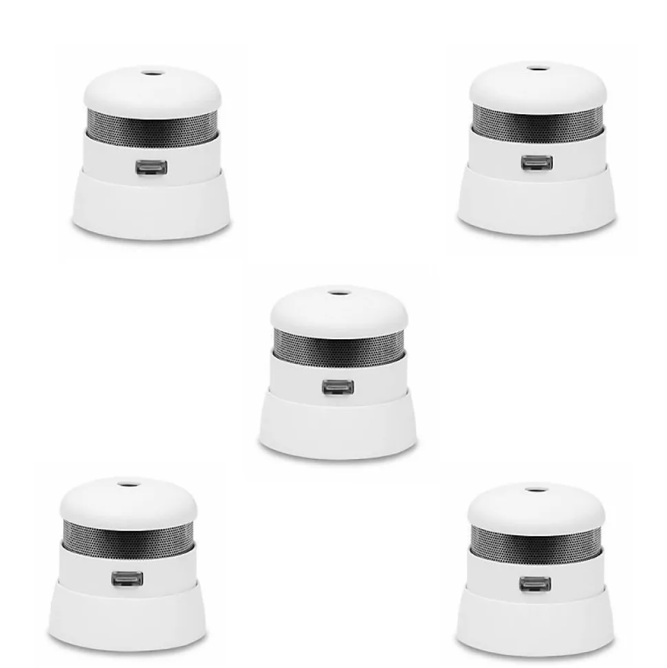 Lot de 5 détecteurs de fumée certifié nf cavius durée 10 ans X5 - Lifebox