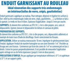 Lot de 5 Enduits Garnissant au Rouleau Semin, Rénovation des Supports très Endommagés, Seau de 10 kg