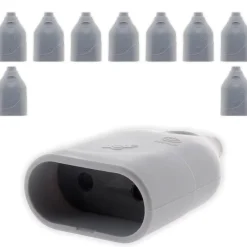 Lot de 10 fiches femelles 2P 6A - Gris - Zenitech