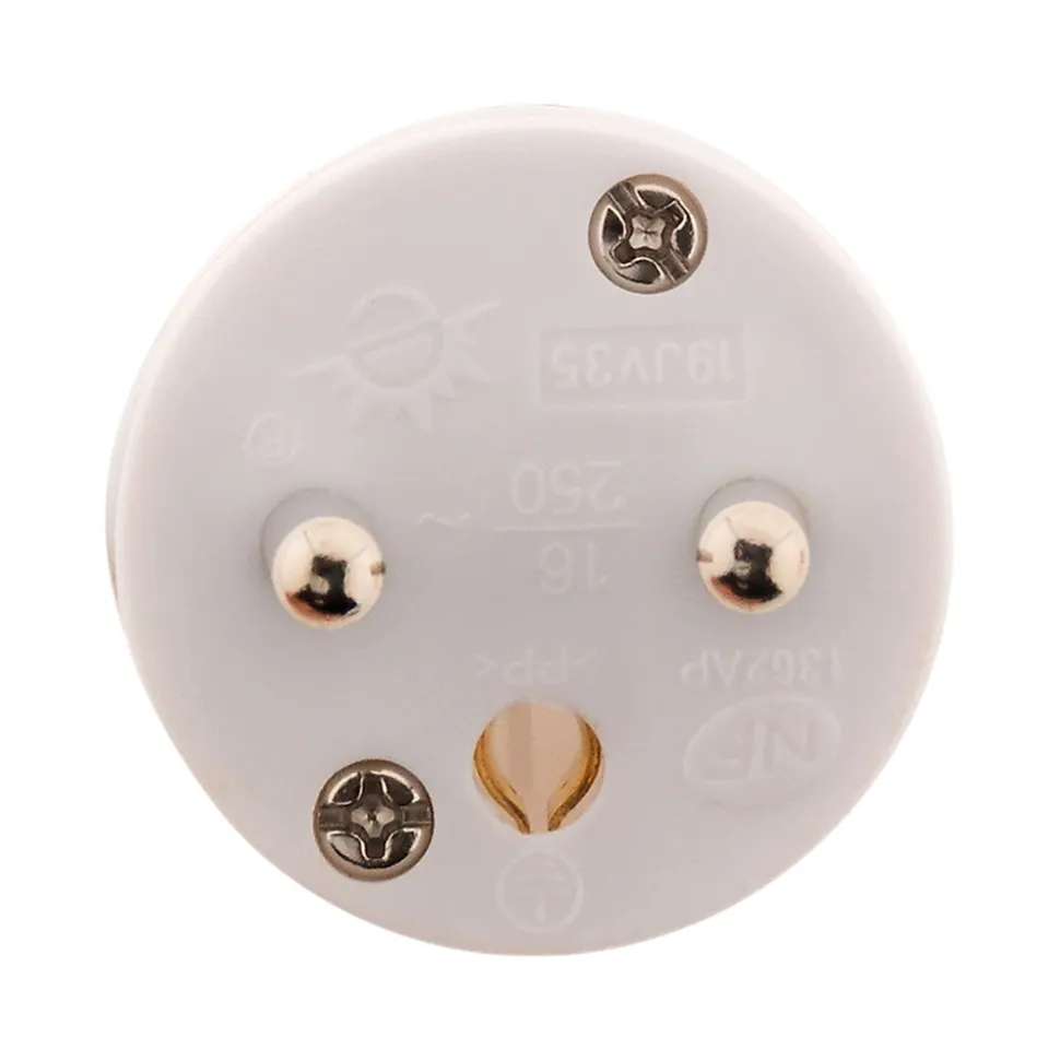 Lot de 10 fiches mâles 16A 2P+T - Blanc - Zenitech