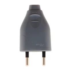 Lot de 10 fiches mâles 2P 6A - Gris - Zenitech