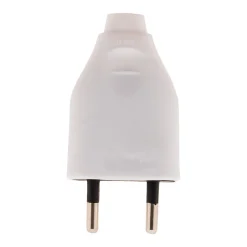 Lot de 10 fiches mâles 2P 6A - Blanc - Zenitech