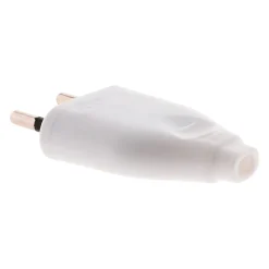 Lot de 10 fiches mâles 2P 6A - Blanc - Zenitech