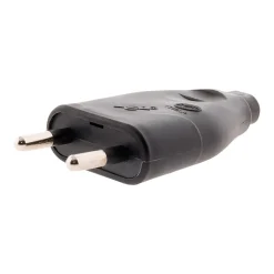 Lot de 10 fiches mâles 2P 6A - Noir - Zenitech
