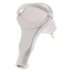 Lot de 5 fiches mâles 2P 6A extraplates - Blanc - Zenitech